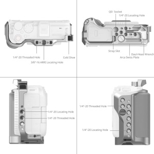 SmallRig 5428, Cage pentru Canon EOS R50 V, Silver