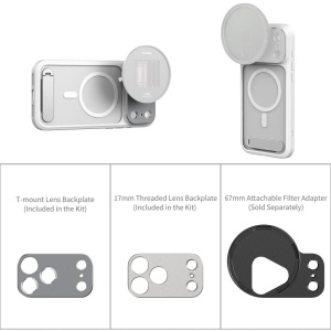 SmallRig 5552 FilMov, Husa alba pentru iPhone 17 Pro Max, T-Mount