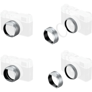 Parasolar argintiu SmallRig 5849 montat pe aparat foto FUJIFILM X100VI