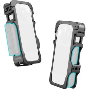 Carcasa de protectie SmallRig 5940 pentru camera de actiune Insta360 X4 Air cu monturi cold shoe si gauri filetate 1/4-20