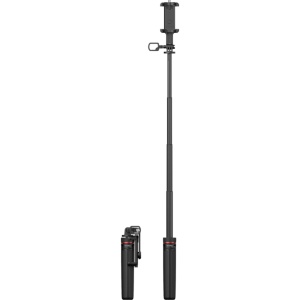 Trepied multifunctional de calatorie SmallRig 6479 3-in-1 VT-17 configurat ca trepied de birou si monopied cu suport de telefon montat