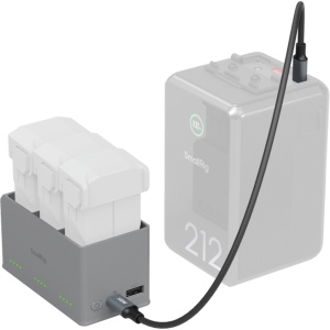 Incarcator baterii drone SmallRig 6502 100W pentru DJI Mini 5, Mini 4 Pro si Mini 3 Pro cu porturi de incarcare si cablu USB-C