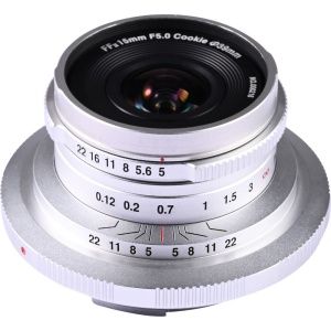 Venus Optics Laowa 15mm f5 Cookie, Obiectiv Ultra Wide, Canon RF-mount, Silver