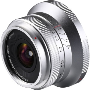 Venus Optics Laowa 15mm f5 Cookie, Obiectiv Ultra Wide, Sony FE-mount, Auto-Aperture, Silver