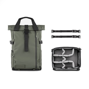 WANDRD PRVKE 21L Wasatch Green Photo Bundle V4, Rucsac foto 21L cu Essential Camera Cube