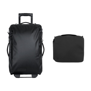 WANDRD Transit Carry-On Roller Bundle, Troler Negru 40L cu Essential+ Camera Cube