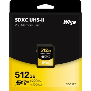 Wise SDXC, Card de memorie 512GB, R290/W150 mb/s, U3, UHS-II, V60