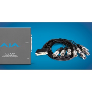 AJA 12G-AMA-R-ST, Audio Embedder/Disembedder 12G-SDI, 4-Ch Audio cu ST Fiber Receiver