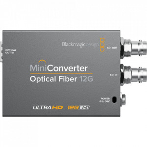 Convertor bidirectional Blackmagic Design Mini Converter Optical Fiber 12G cu intrari si iesiri 12G-SDI si slot SFP