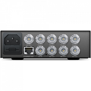 Distribuitor de semnal video Blackmagic Design Teranex Mini SDI Distribution 12G cu 8 iesiri BNC si conexiune Ethernet PoE+