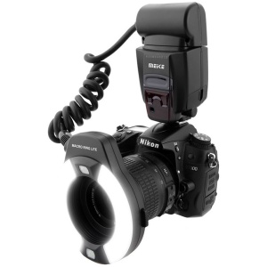 Blitz Macro Ring Meike MK-14EXT TTL pentru Nikon, i-TTL, GN 14m