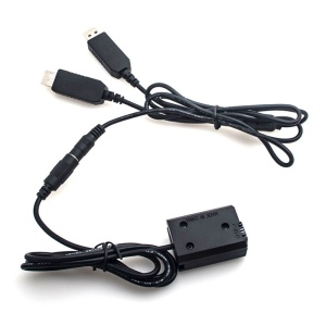 Caruba DC10, Acumulator Dummy Sony NP-FW50 Full Decoding cu alimentare 2x USB 5V 2A