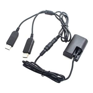 Caruba DC26, Acumulator Dummy Canon LP-E6 Full Decoding, cu alimentare 2x USB 5V