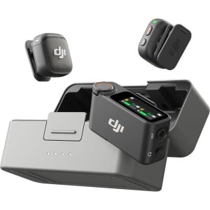 DJI Mic 3, Sistem microfon wireless 2 persoane, USB-C, cu carcasa de incarcare