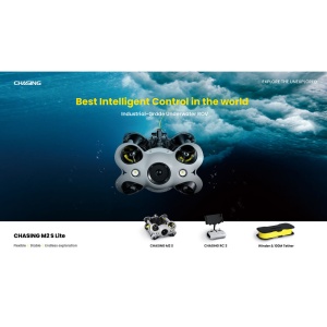 Drona subacvatica CHASING M2 S Lite Set, Cablu 100m, 4K UHD, 12MP, Stabilizare, 4 Noduri