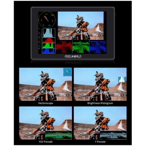FeelWorld SH7, Monitor Touchscreen On-camera, 7 inch, 2200nits, HDMI  3G-SDI