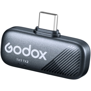 Godox Cube-C Combo Kit 2, Sistem Wireless Microfon 2 TX + 1 RX, USB-C, Lightning, TRS, 2.4Ghz