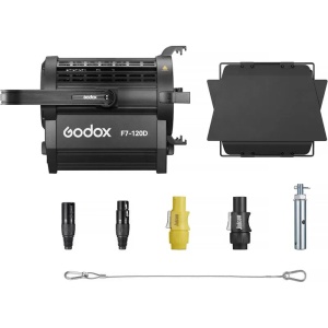 Godox F7-120Bi K1, Lampa LED Fresnel Bi-Color cu montare pe Yoke