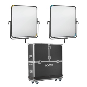 Godox LiteFlow 100 K1B, Kit 2 Reflectoare (D13 si D24), 100x100cm, cu flight case