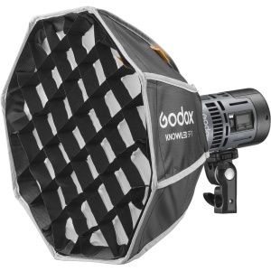 Godox RS60R 1K, Kit lampa LED RGB cu grip si accesoriu de proiectie
