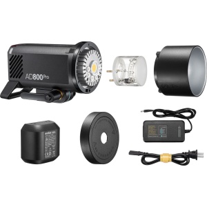 Blitz profesional pe baterie Godox Witstro AD800Pro 800Ws cu montură Bowens și ecran color