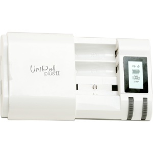 Hahnel Unipal Plus II, Incarcator universal intrare USB-C, pentru baterii Li-Ion 3.7V/7.2V si AA