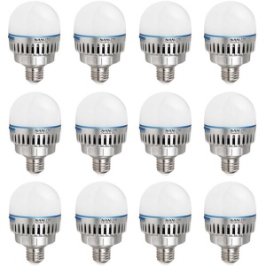 Kit 12 becuri LED Nanlite PavoBulb 10C RGBWW, 10-1004-12KIT, cu accesorii