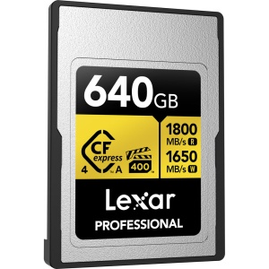 Lexar Pro Gold CFexpress 4.0 Type A, Card de memorie 640 GB, R1800/W1650 mb/s, VPG400