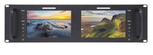 D71-H Dual 7" 3 RU Rackmount HDMI LCD Monitor