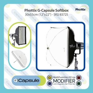 Phottix G-Capsule 30x55 cm, Softbox rectangular 5-in-1, montura Bowens