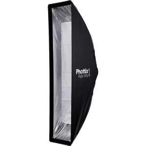 Phottix Raja Strip 12 x 55", Softbox 30x140 cm cu Grid, montura Bowens