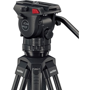 Sachtler System Ace XL MS Carbon Mark II, cap fluid, trepied din carbon in 3 trepte