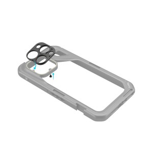 4394 17mm Threaded Lens Back Mount Plate for iPhone 15 Pro Max / 15 Pro Cage