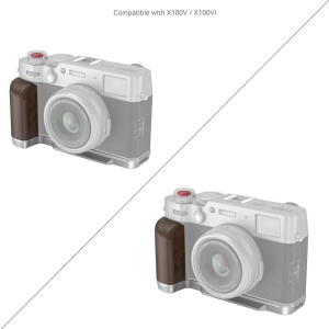 SmallRig 4804 Silver, Grip L din lemn pentru FUJIFILM X100VI si X100V