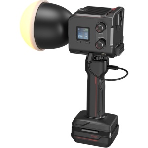 SmallRig 4897, RC 100B, Kit Pro, Lampa LED Bi-Color, cu Grip si baterie V-mount