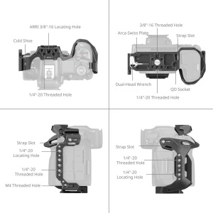 SmallRig 4975, Cage Black Mamba pentru Canon EOS R5 Mark II