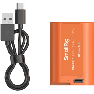 SmallRig 4979, Acumulator DMW-BLK22 - 2520mAh pentru Panasonic, Orange