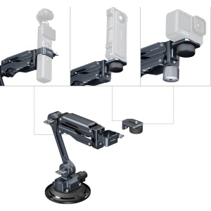SmallRig 5123, Suport cu Amortizor pentru DJI Osmo Pocket 3  GoPro HERO13  Insta360 X4