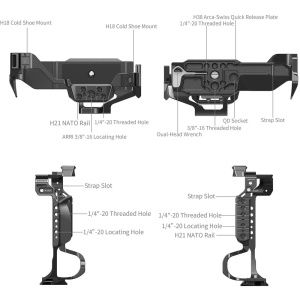 Cage SmallRig 5147 pentru Panasonic LUMIX S1R II, S5 II, S5 IIX & G9 II cu Battery Grip