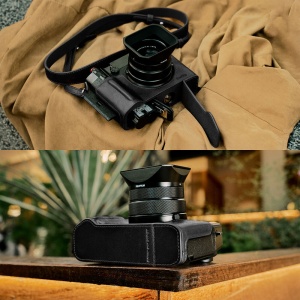 SmallRig 5267 Half Case Kit, Husa din piele neagra pentru FUJIFILM GXF100RF