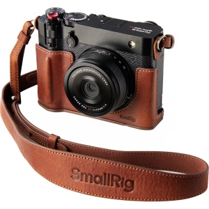 SmallRig 5268 Half Case Kit, Husa din piele maro pentru FUJIFILM GXF100RF