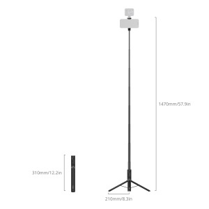 SmallRig 5291 ST30 Lite, Trepeid Selfie Sitck cu declansator Bluetooth