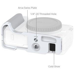 SmallRig 5430, Placa de montare L pentru Canon EOS R50 V, Alb