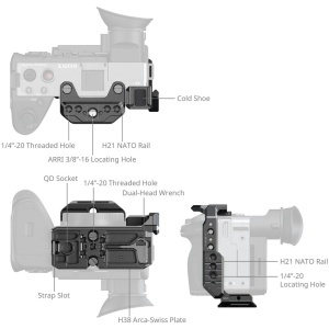 SmallRig 5591, Half Cage negru pentru Sony FX2