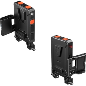 Placa adaptor inteligenta pentru baterii V-Mount SmallRig 5881 cu clema dubla pentru tije de 15 mm