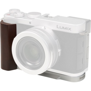 SmallRig 5943 Placă de montare în formă de L cu mâner din lemn pentru Panasonic LUMIX L10 argintiu
