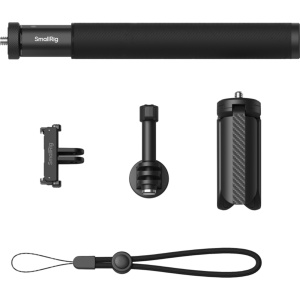 Suport telescopic tip selfie stick SmallRig 6362 extins la 95 cm cu trepied modular montat si prindere magnetica pentru camera de actiune DJI Osmo Action 6 si Nano