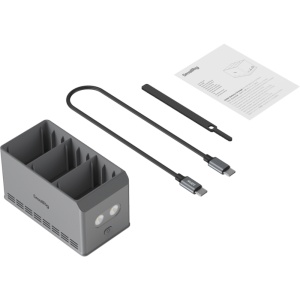 Incarcator baterii drone SmallRig 6502 100W pentru DJI Mini 5, Mini 4 Pro si Mini 3 Pro cu porturi de incarcare si cablu USB-C
