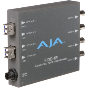 AJA FiDO-4R, Convertor 4 x fibra optica LC la 3G-SDI
