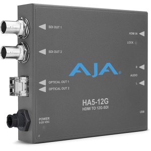 AJA HA5-12G-T, Convertor HDMI la 12G-SDI cu Fiber LC SFP